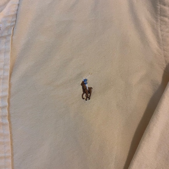 Yellow Mens Polo Button Down - Picture 2 of 3